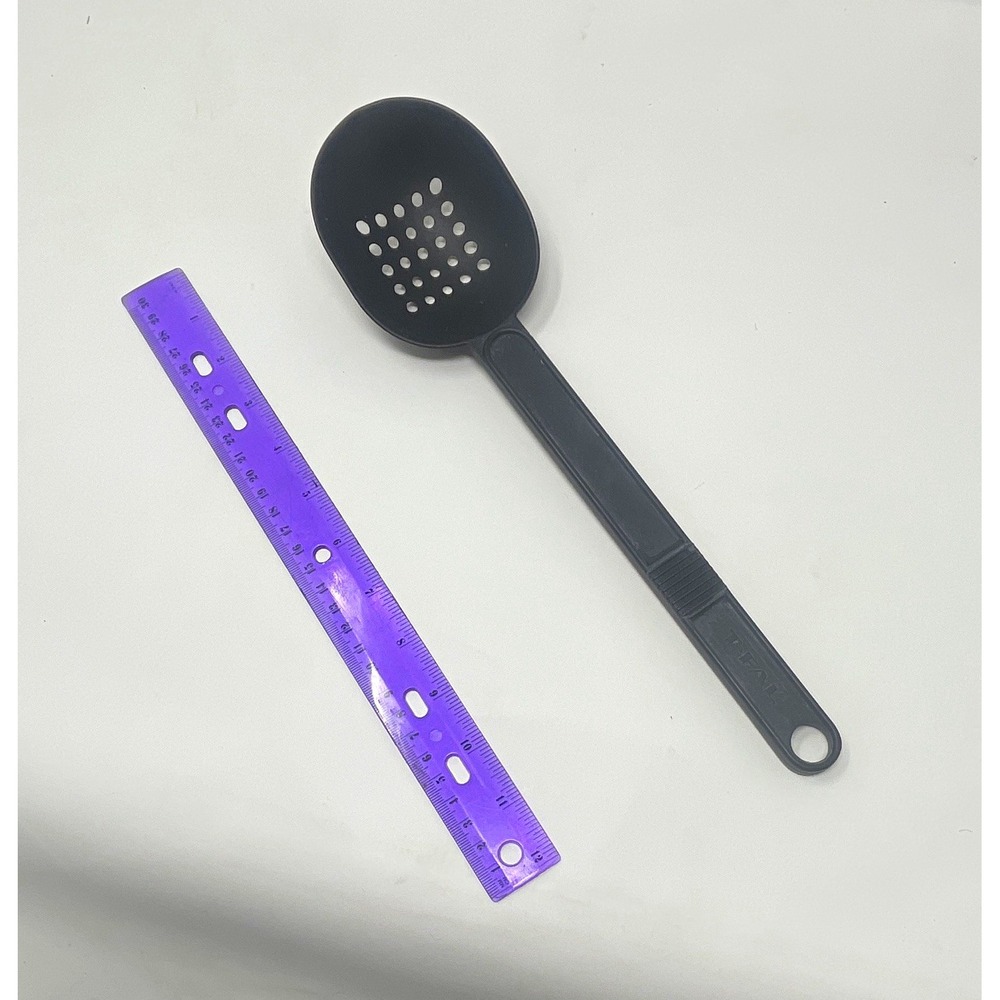 T-FAL Black Nylon Slotted Spoon Cooking Vintage